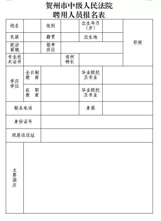 池州市市中级人民法院最新招聘启事