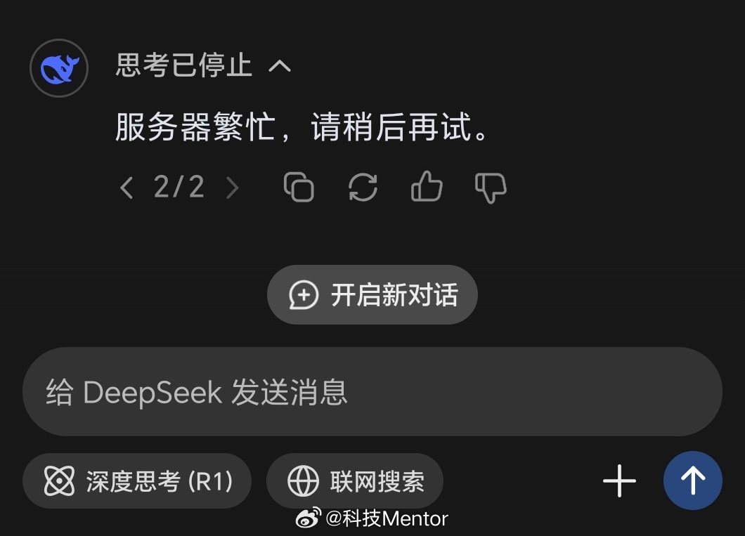 DeepSeek暂停API服务充值说明