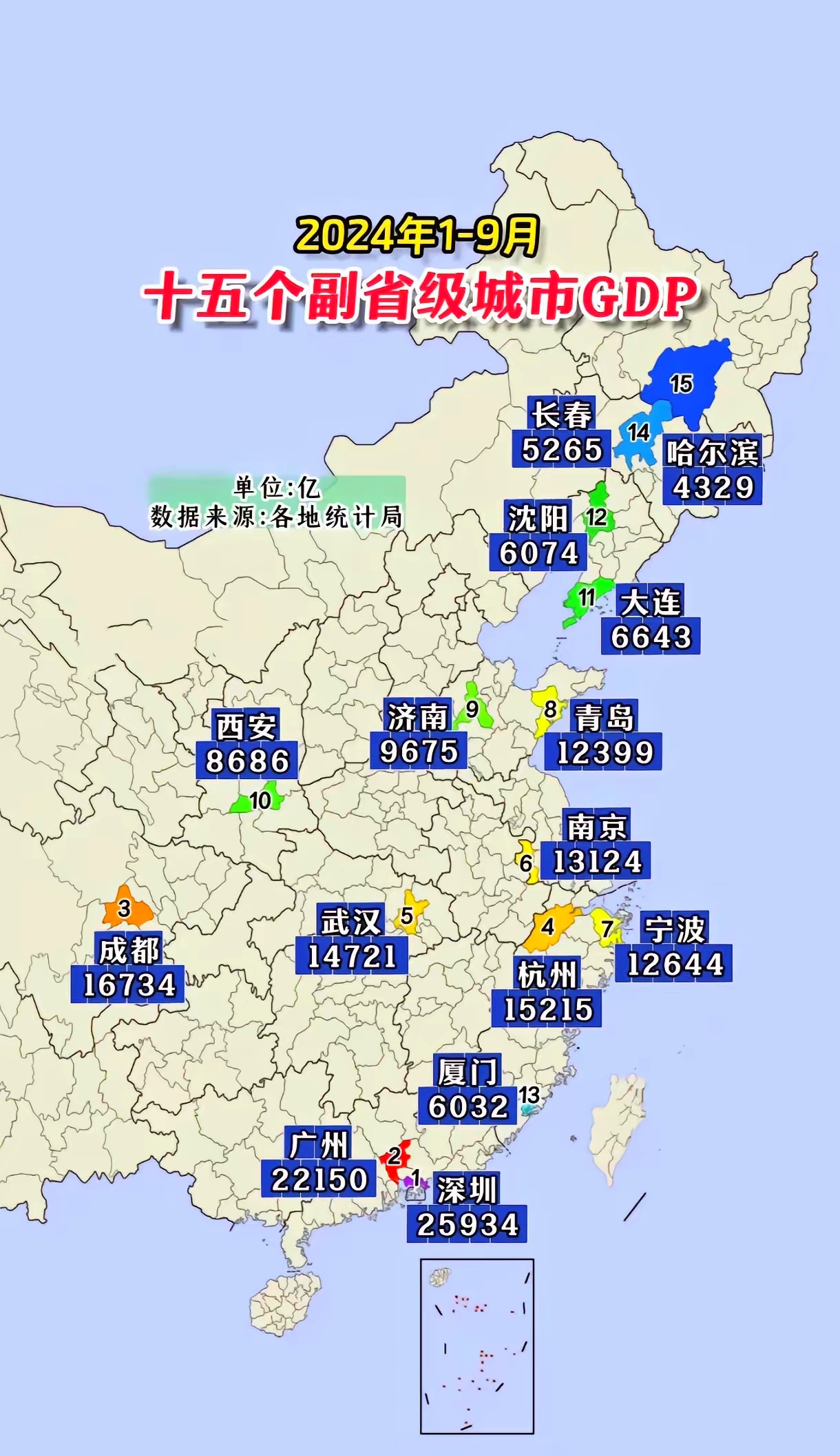 十五副省级城市2024年GDP数据全面揭晓，新动力与挑战并存的经济增长分析