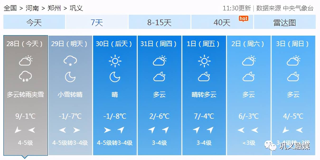 增村最新天气预报